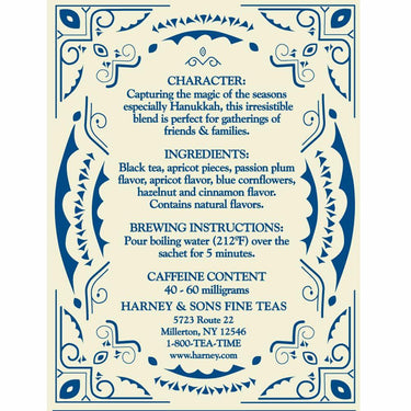 Harney & Sons Celebration, Black Tea w/Apricot, Hazelnut, and Cinnamon Flavor, 30 Count